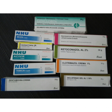 Cremes para venda quente, Gentamicina + Betametasona + Creme Clotrimazole